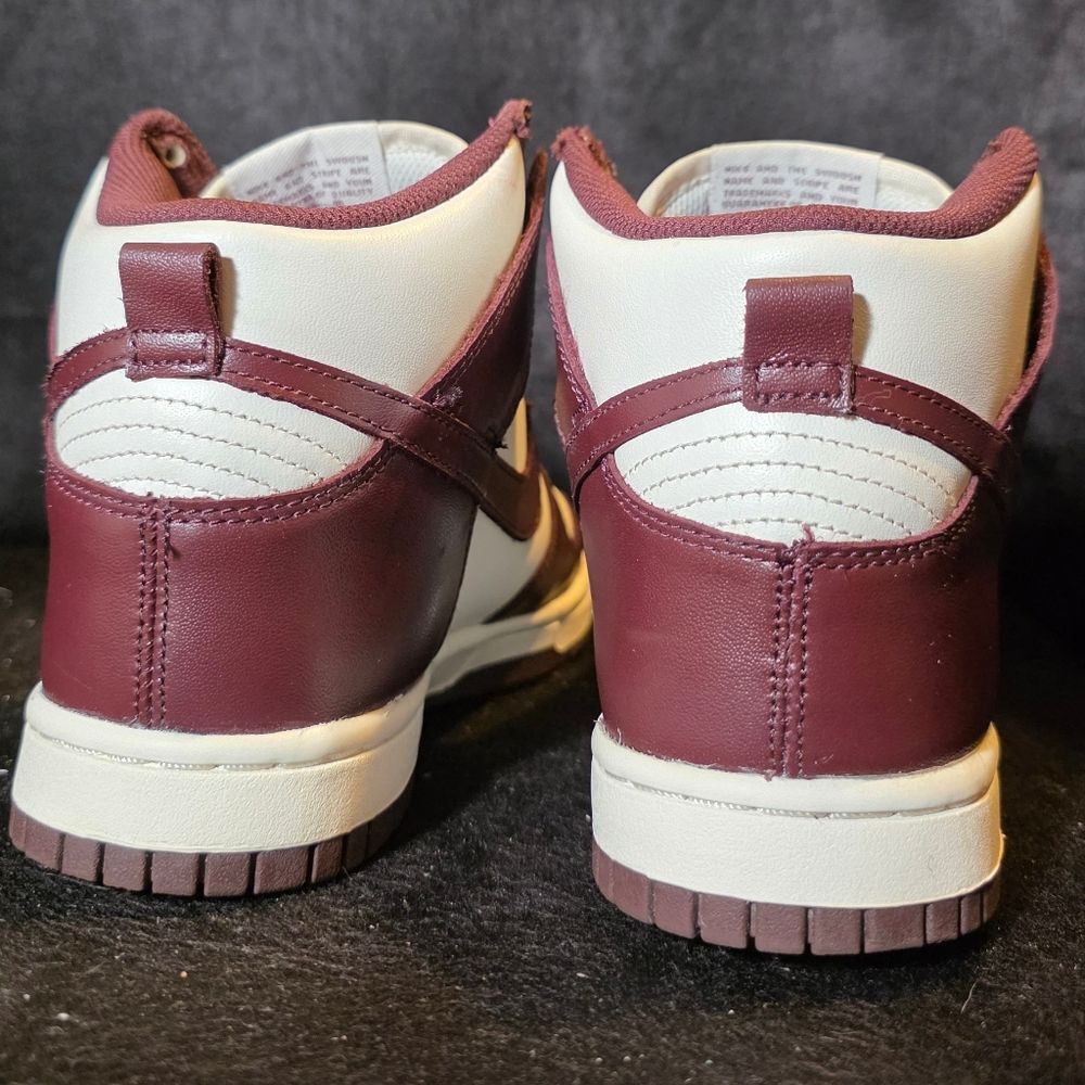 Nike Dunk High Maroon Womens Size 7 - Picture 6 of 8